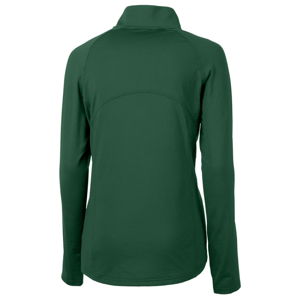 Green Bay Packers  Cutter & Buck Women's Helmet Logo Adapt Eco Knit Stretch Recycled Half-Zip Pullover Top