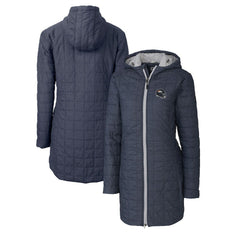 Denver Broncos  Cutter & Buck Women's Helmet Logo Rainier Primaloft Eco Insulated Hooded Long Coat