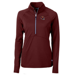 Washington Commanders  Cutter & Buck Women's Helmet Logo Adapt Eco Knit Stretch Recycled Half-Zip Pullover Top