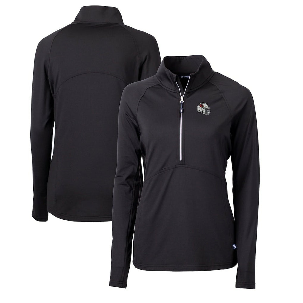 Arizona Cardinals  Cutter & Buck Women's Helmet Logo Adapt Eco Knit Stretch Recycled Half-Zip Pullover Top