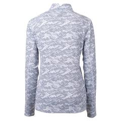 New Orleans Saints  Cutter & Buck Women's Helmet Logo Traverse Camo Print Stretch Quarter-Zip Pullover Top