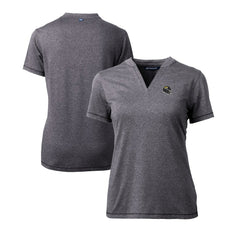 Jacksonville Jaguars  Cutter & Buck Women's Helmet Logo DryTec Forge Stretch V-Neck Blade Top