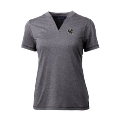 Jacksonville Jaguars  Cutter & Buck Women's Helmet Logo DryTec Forge Stretch V-Neck Blade Top