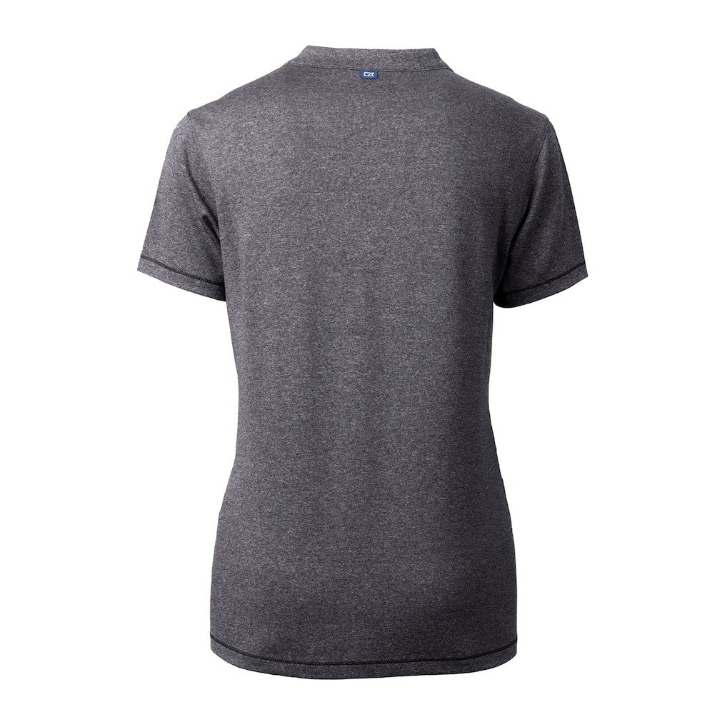 Jacksonville Jaguars  Cutter & Buck Women's Helmet Logo DryTec Forge Stretch V-Neck Blade Top