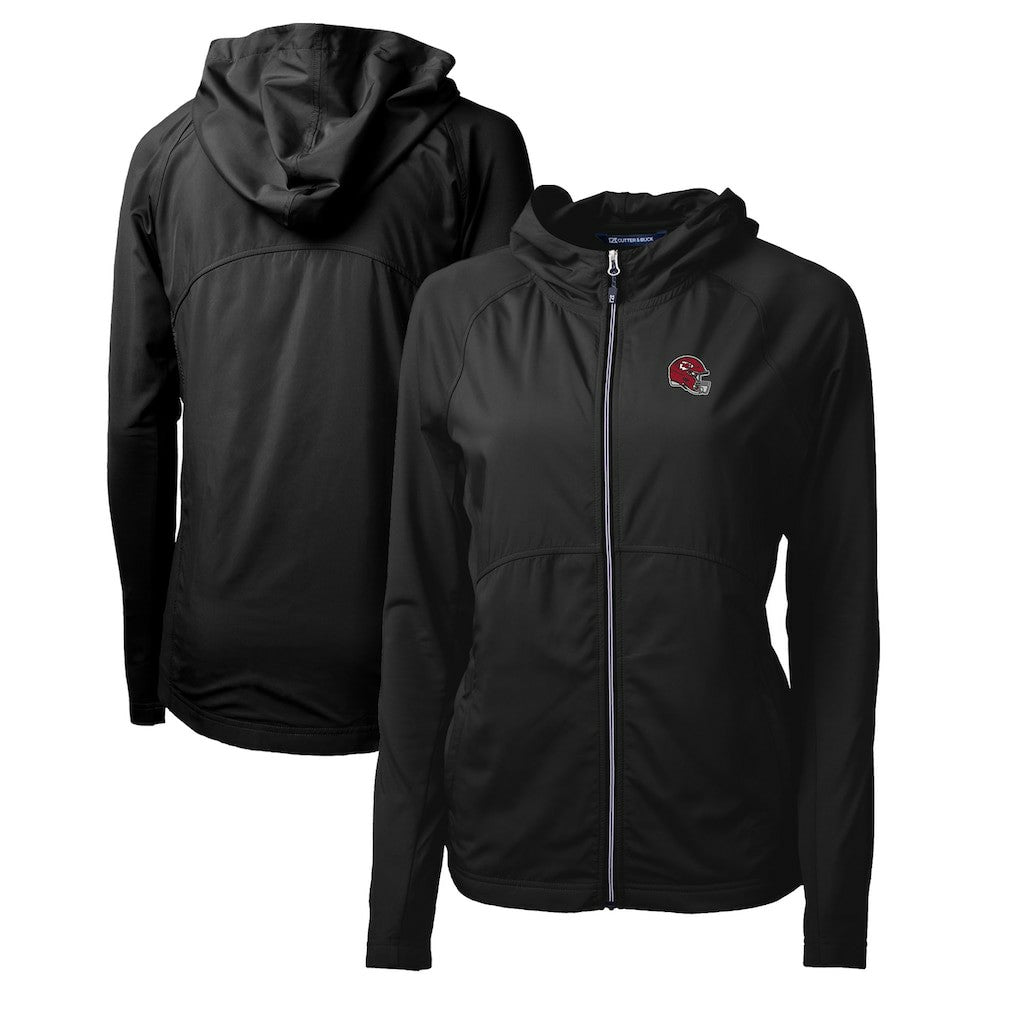 Kansas City Chiefs  Cutter & Buck Women's Helmet Logo Adapt Eco Knit Hybrid Recycled Full-Zip Hoodie