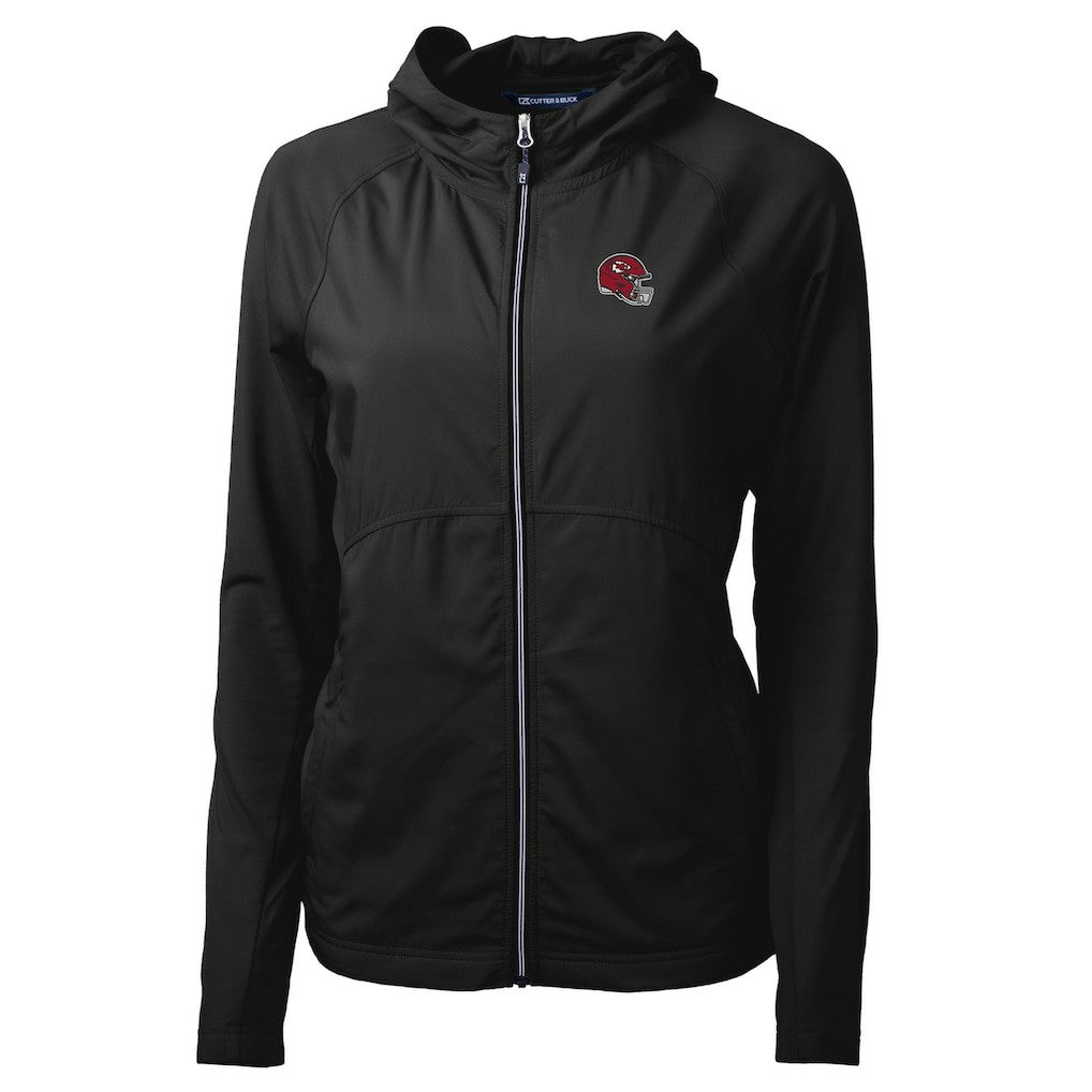 Kansas City Chiefs  Cutter & Buck Women's Helmet Logo Adapt Eco Knit Hybrid Recycled Full-Zip Hoodie
