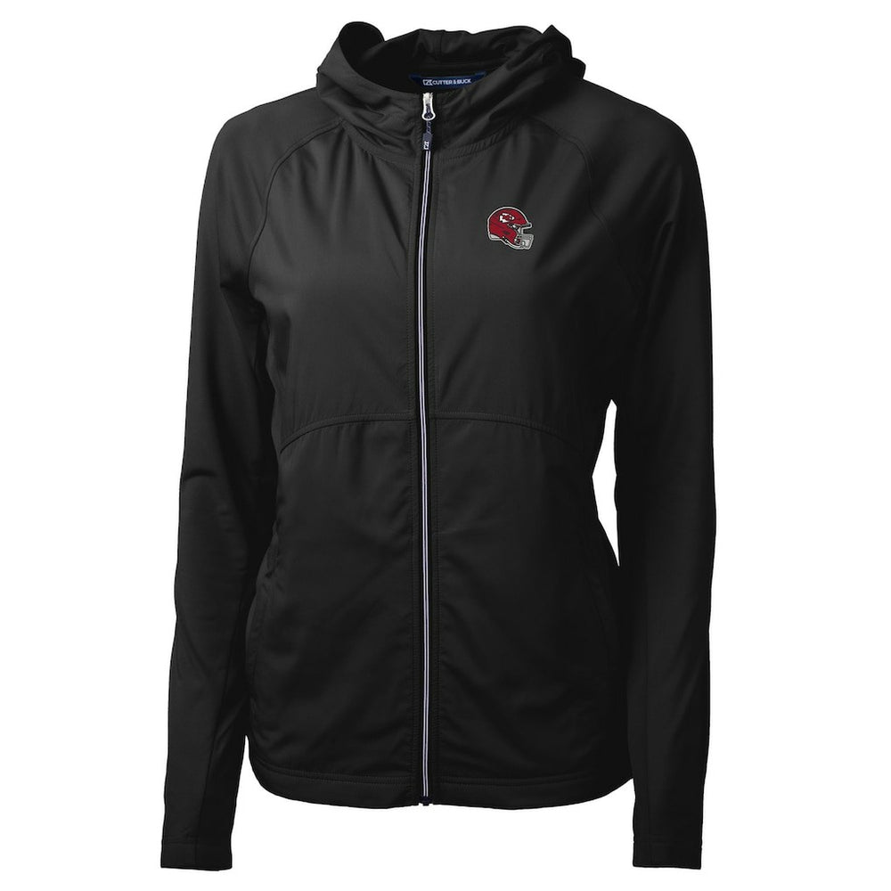 Kansas City Chiefs  Cutter & Buck Women's Helmet Logo Adapt Eco Knit Hybrid Recycled Full-Zip Hoodie