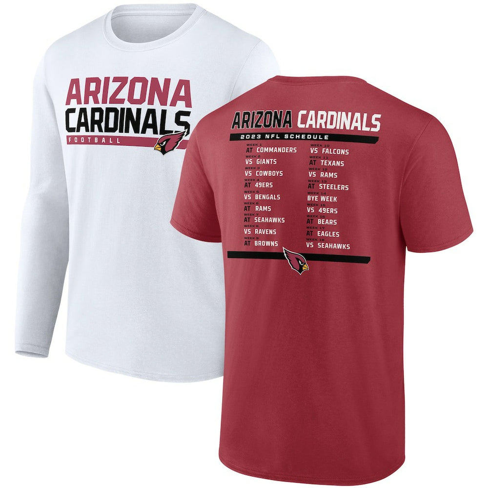 Arizona Cardinals Fanatics Two-Pack 2023 Schedule T-Shirt Combo Set