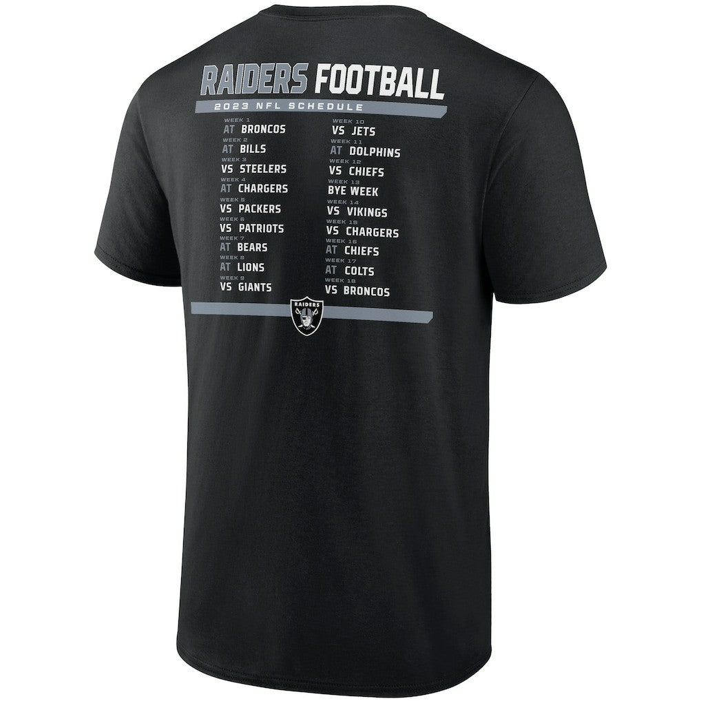 Las Vegas Raiders Fanatics Two-Pack 2023 Schedule T-Shirt Combo Set