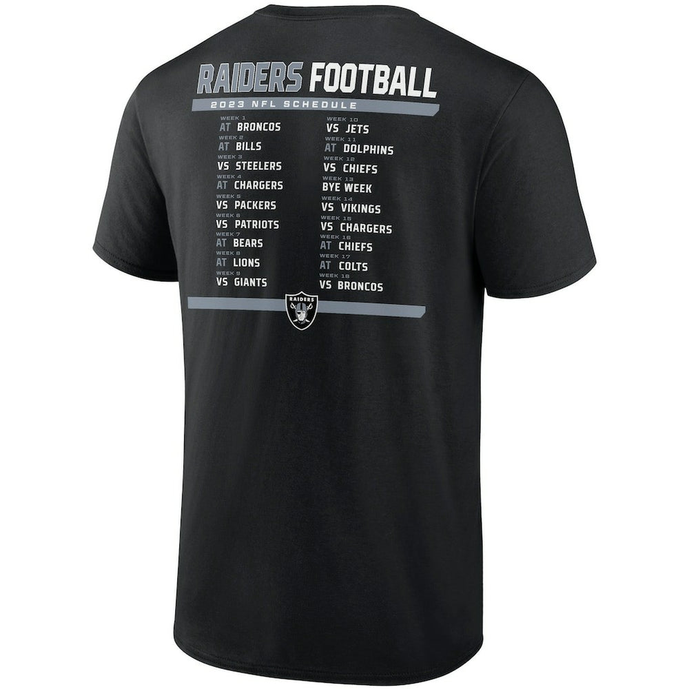 Las Vegas Raiders Fanatics Two-Pack 2023 Schedule T-Shirt Combo Set