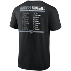 Las Vegas Raiders Fanatics Two-Pack 2023 Schedule T-Shirt Combo Set