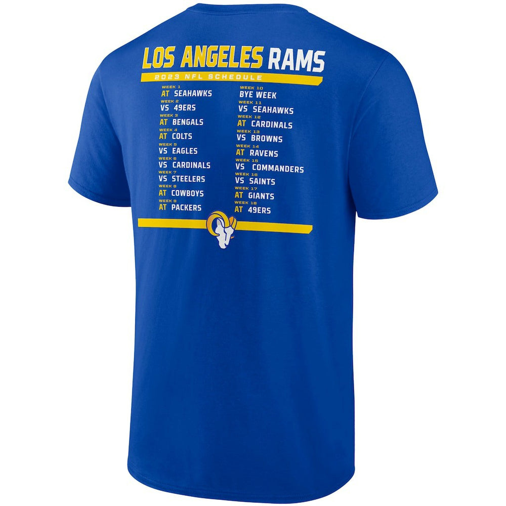 Los Angeles Rams Fanatics Two-Pack 2023 Schedule T-Shirt Combo Set