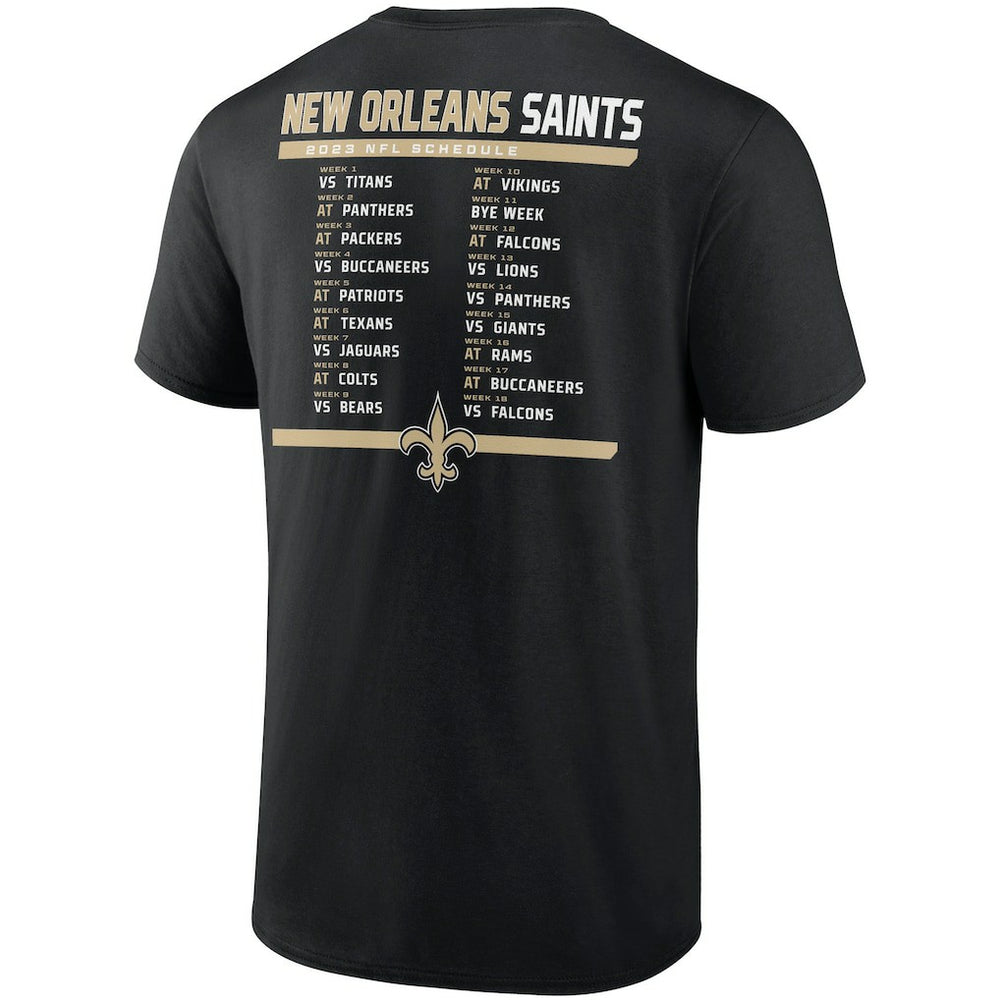 New Orleans Saints Fanatics Two-Pack 2023 Schedule T-Shirt Combo Set