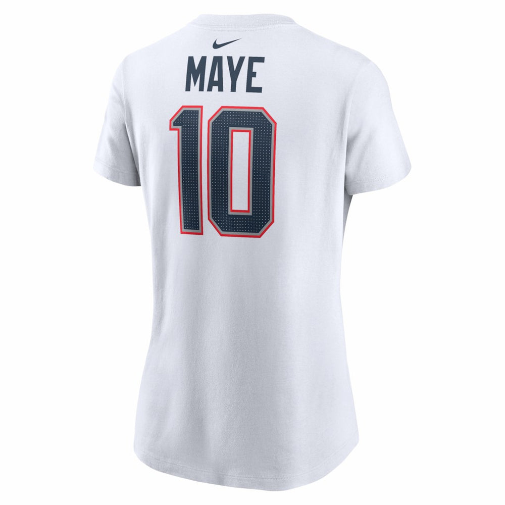 New England Patriots Nike Drake Maye  Women's Player Name & Number T-Shirt
