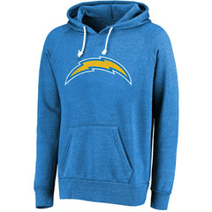 Los Angeles Chargers  Justin Herbert  Majestic Threads Name & Number Tri-Blend Pullover Hoodie