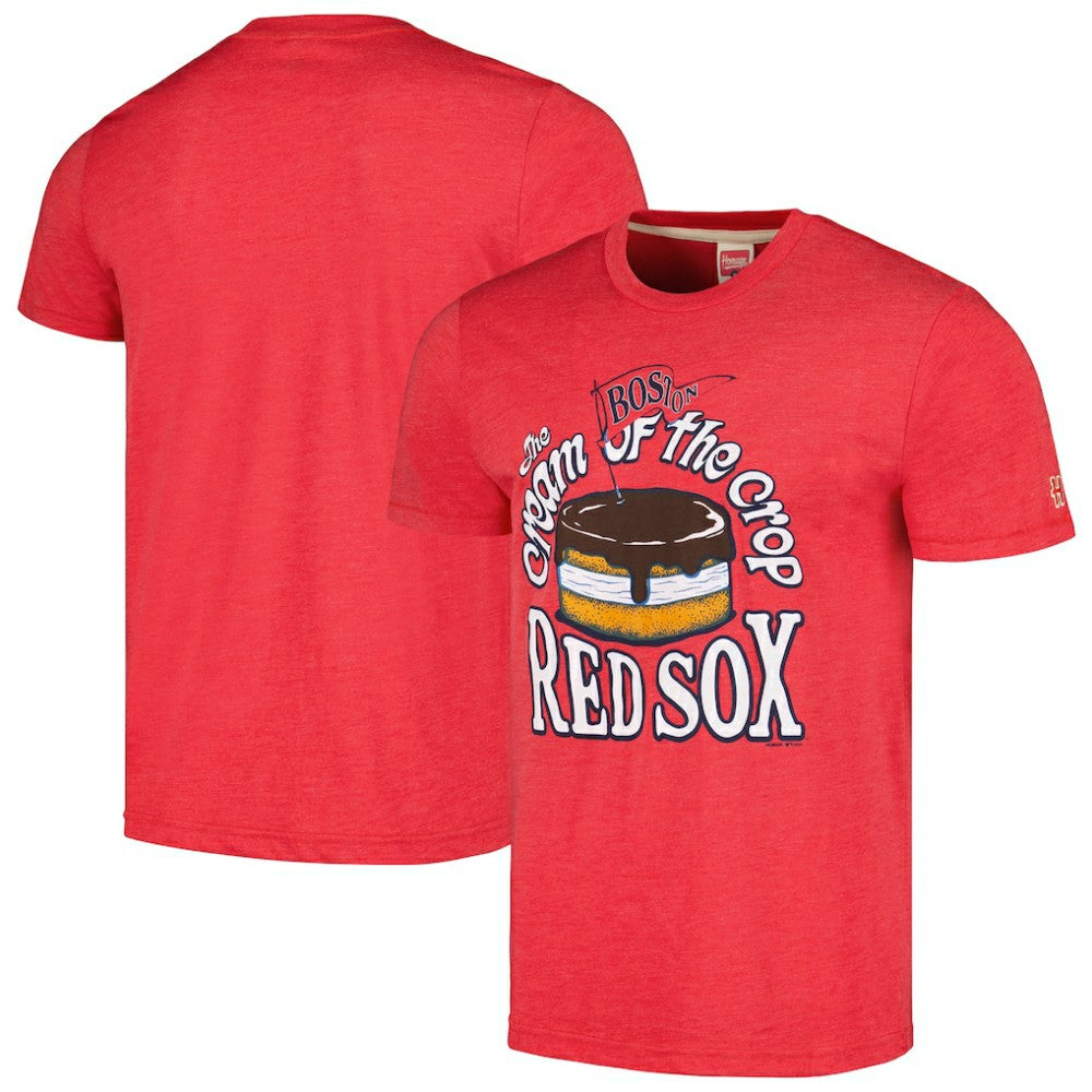 Boston Red Sox Homage Cream of the Crop Hyper Local Tri-Blend T-Shirt | MLB Sale