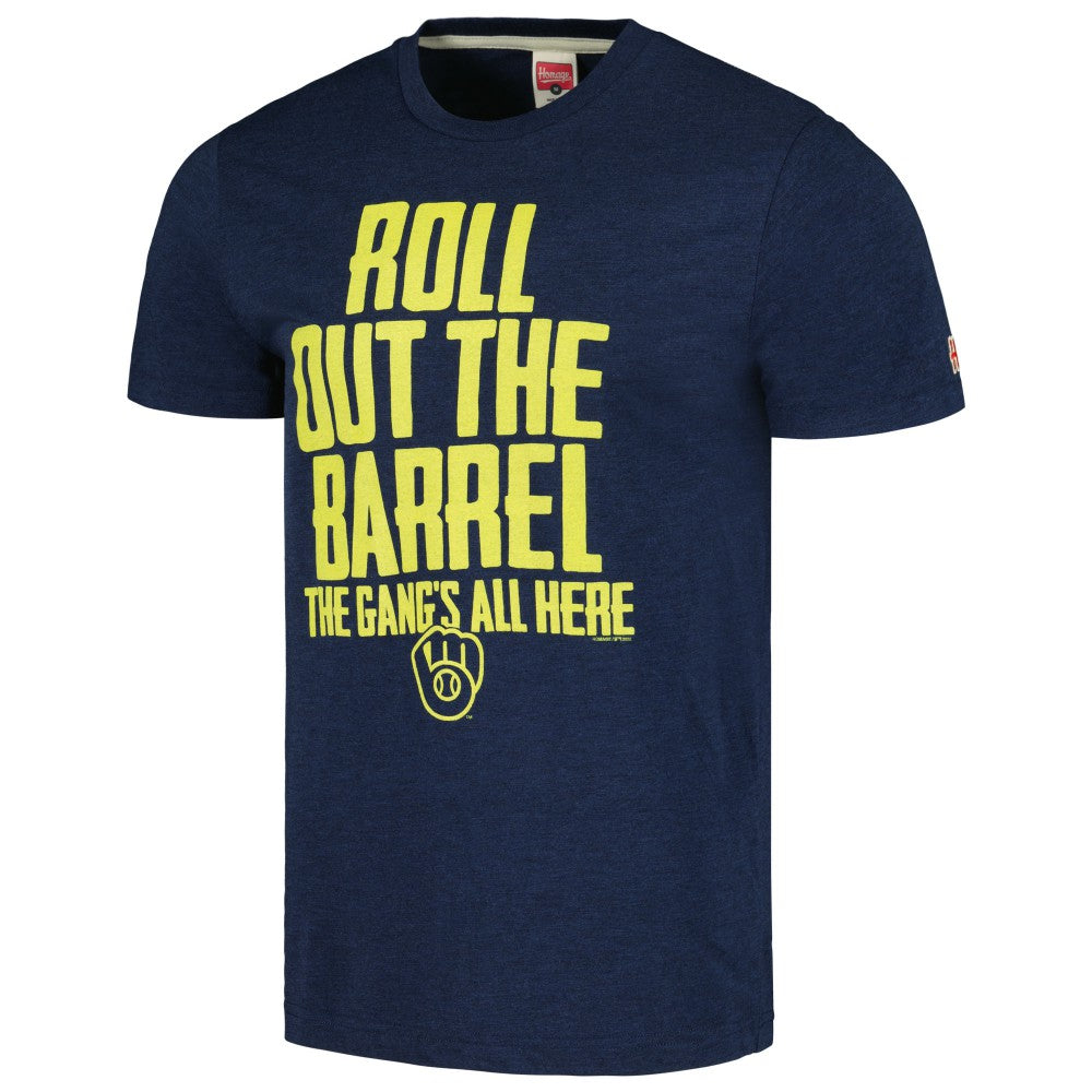 Milwaukee Brewers Homage Gangs All Here Hyper Local Tri-Blend T-Shirt | MLB Shop