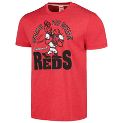 Cincinnati Reds Homage Doodle Collection Wire to Wire Tri-Blend T-Shirt | MLB Shop
