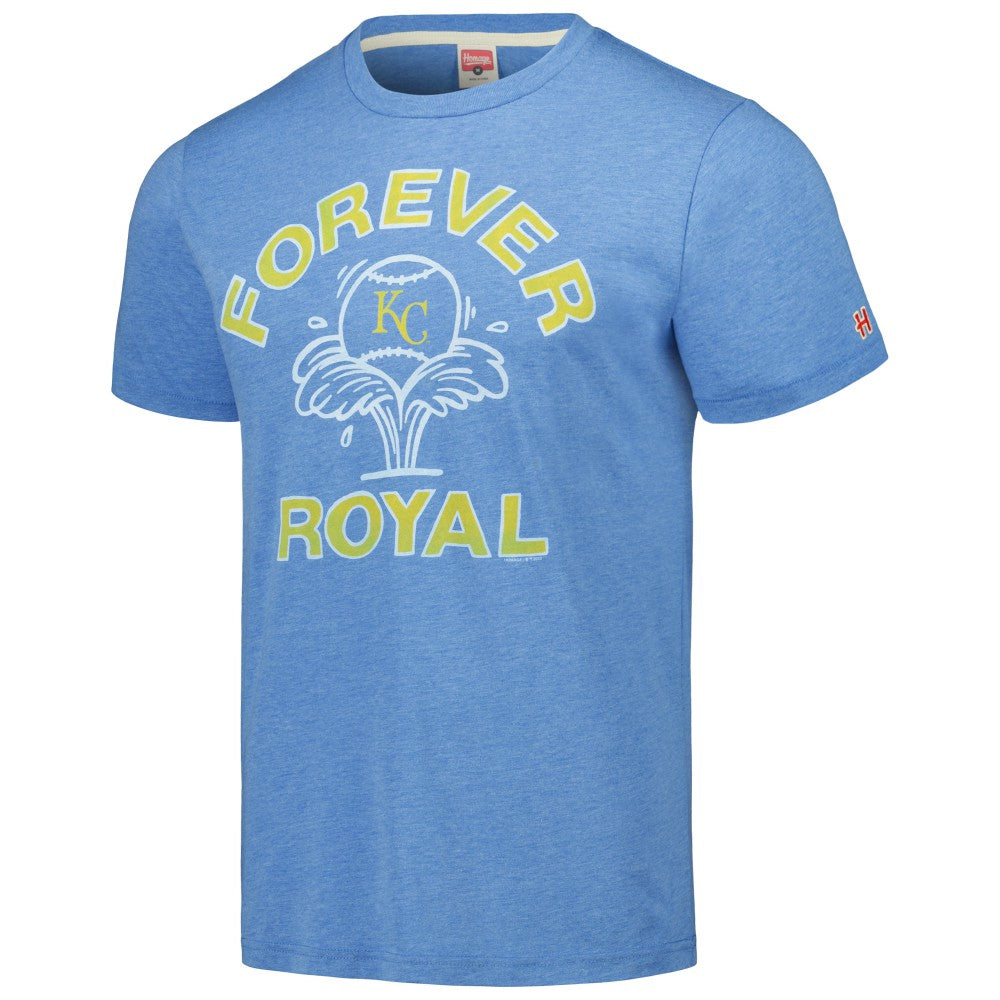 Kansas City Royals Homage Doodle Collection Forever Royal Tri-Blend T-Shirt | MLB Online