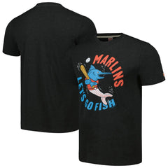Miami Marlins Homage Doodle Collection Let's Go Fish Tri-Blend T-Shirt | MLB Outlet