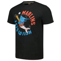 Miami Marlins Homage Doodle Collection Let's Go Fish Tri-Blend T-Shirt | MLB Outlet