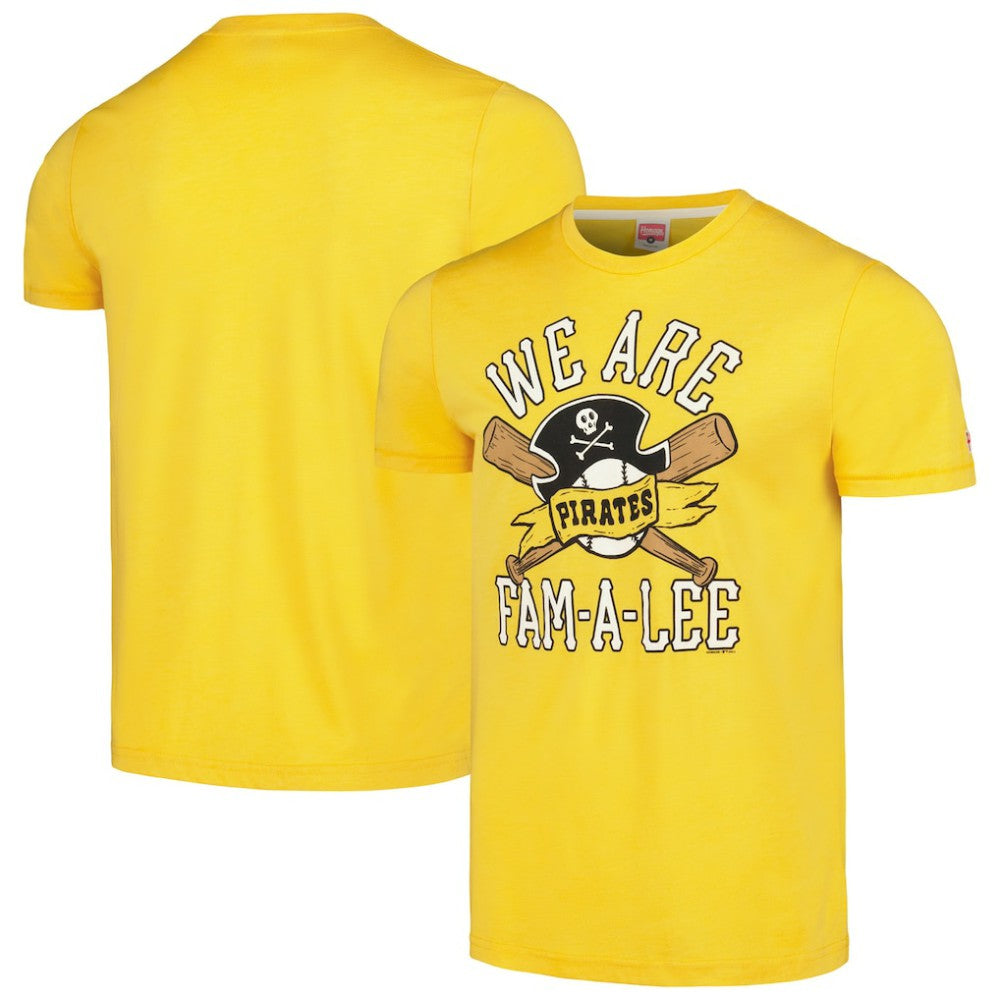Pittsburgh Pirates Homage Doodle Collection We Are Fam-A-Lee Tri-Blend T-Shirt | MLB For sale