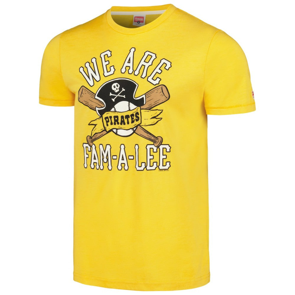 Pittsburgh Pirates Homage Doodle Collection We Are Fam-A-Lee Tri-Blend T-Shirt | MLB For sale