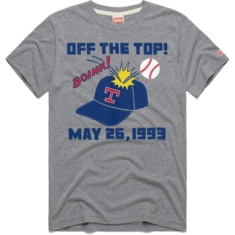 Texas Rangers Homage Doodle Collection Off the Top Tri-Blend T-Shirt | MLB On Sale