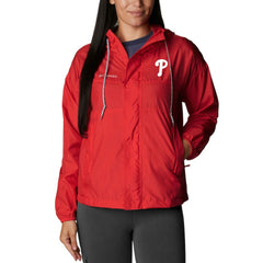 Philadelphia Phillies Columbia Women's Flash Challenger Full-Zip Windbreaker Jacket | MLB For sale
