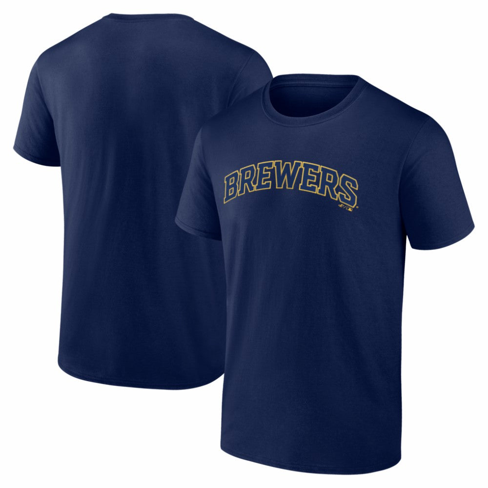Milwaukee Brewers Logo Athletic Wordmark T-Shirt | MLB Sale