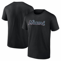 Miami Marlins Logo Athletic Wordmark T-Shirt | MLB Shop