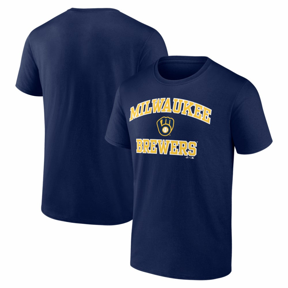 Milwaukee Brewers Logo Athletic Heart and Soul T-Shirt | MLB US