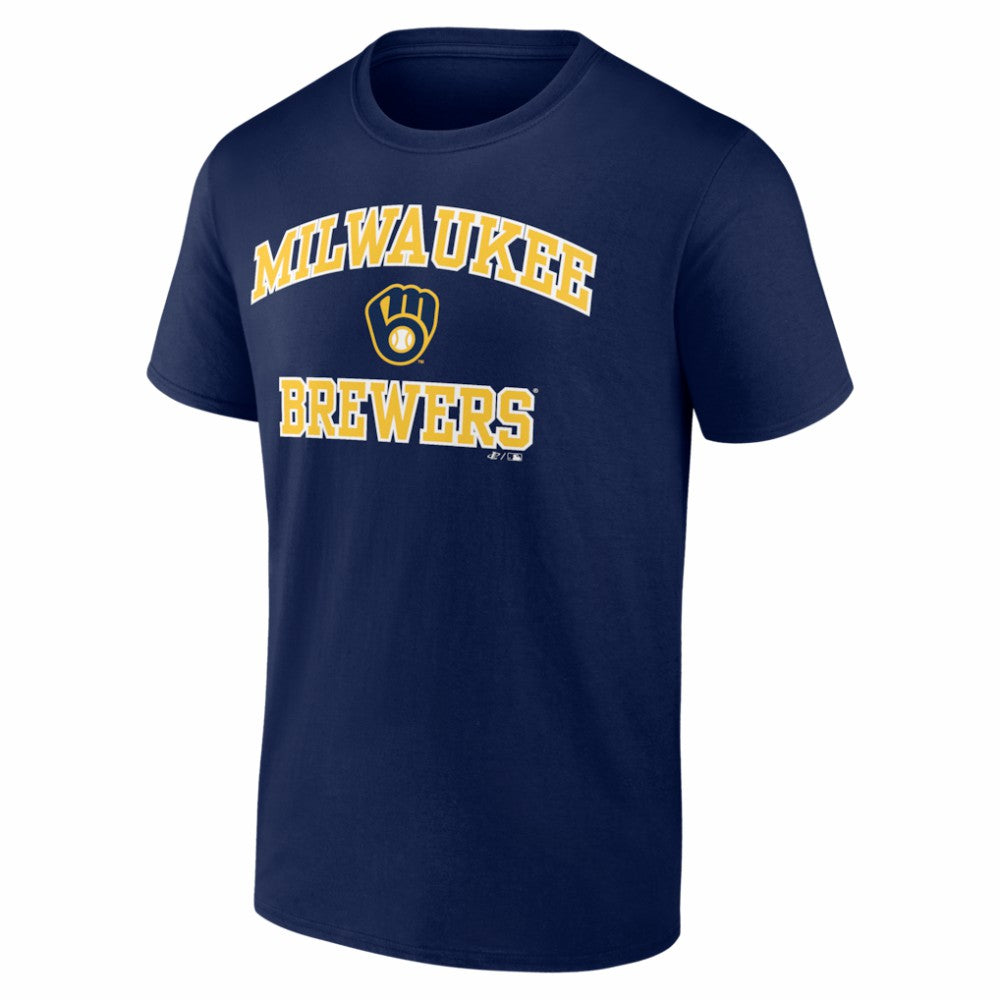 Milwaukee Brewers Logo Athletic Heart and Soul T-Shirt | MLB US