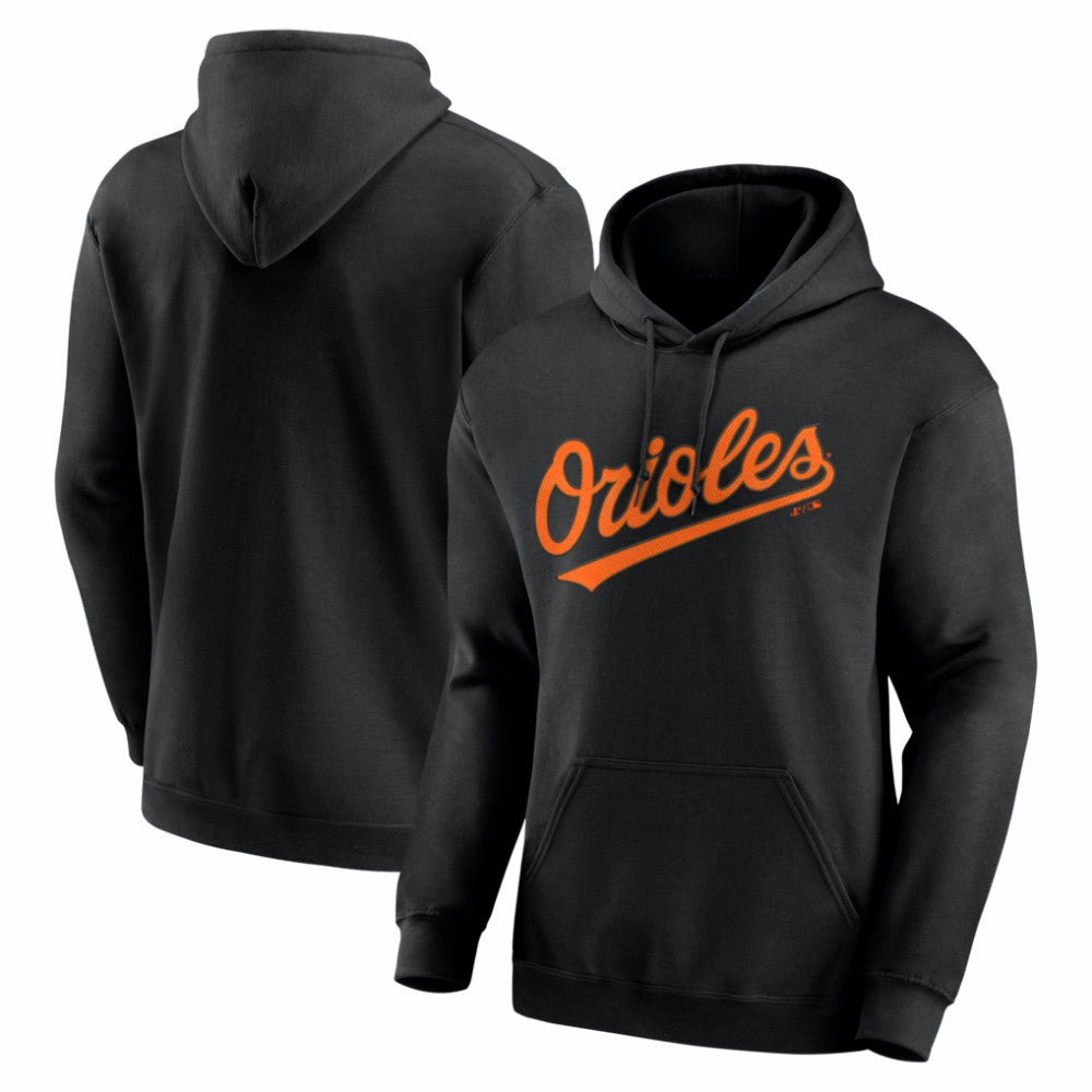Baltimore Orioles Logo Athletic Wordmark Hoodie | MLB Discount