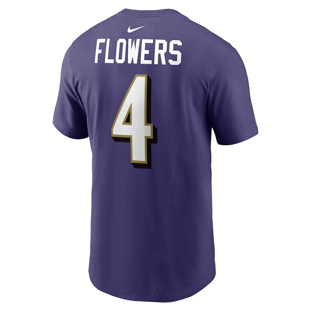 Baltimore Ravens Nike Zay Flowers  Player Name & Number T-Shirt