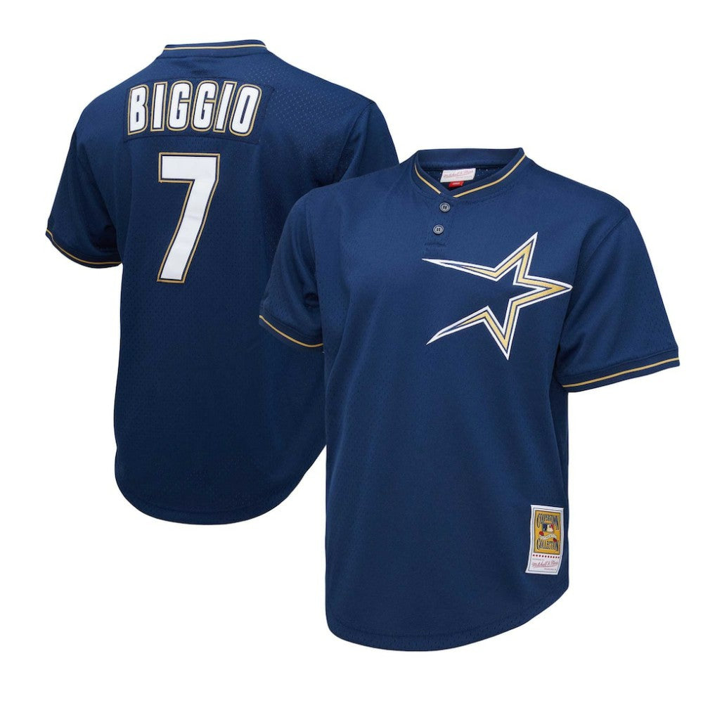 Craig Biggio Houston Astros Mitchell & Ness 1991 Cooperstown Collection Mesh Pullover Jersey | MLB US