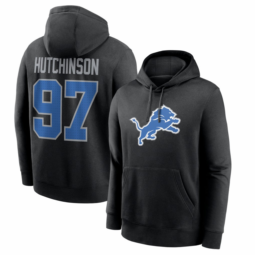 Detroit Lions Nike Aidan Hutchinson  Name & Number Fleece Hoodie