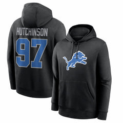 Detroit Lions Nike Aidan Hutchinson  Name & Number Fleece Hoodie