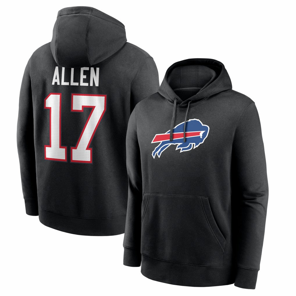 Buffalo Bills Nike Josh Allen  Name & Number Fleece Hoodie