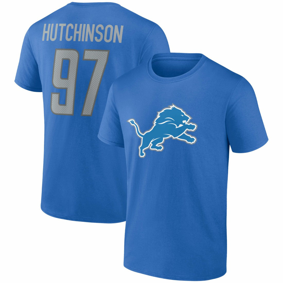 Detroit Lions Fanatics Aidan Hutchinson  Player Icon Name & Number T-Shirt