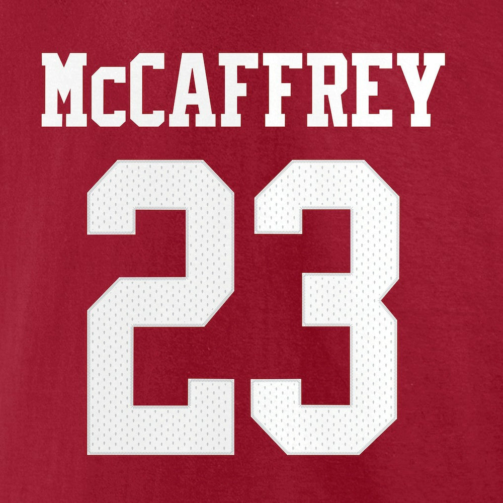 San Francisco 49ers Fanatics Christian McCaffrey  Player Icon Name & Number T-Shirt