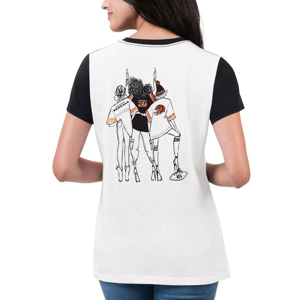 Cincinnati Bengals  G-III 4Her by Carl Banks Women's Fashion Illustration T-Shirt