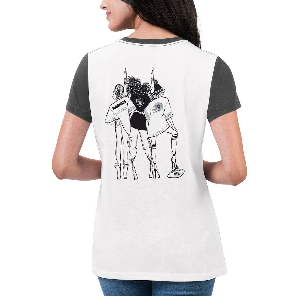 Las Vegas Raiders  G-III 4Her by Carl Banks Women's Fashion Illustration T-Shirt