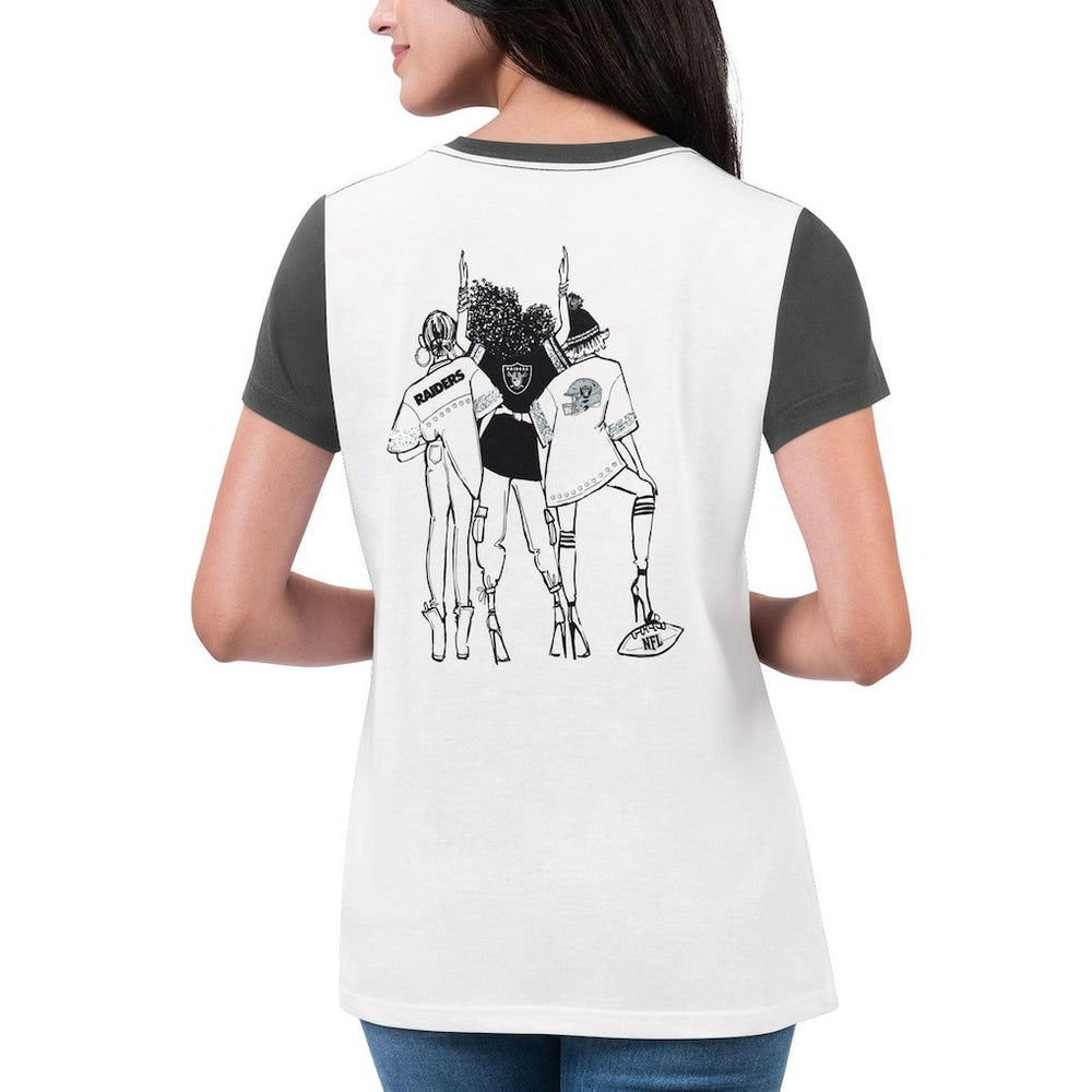 Las Vegas Raiders  G-III 4Her by Carl Banks Women's Fashion Illustration T-Shirt