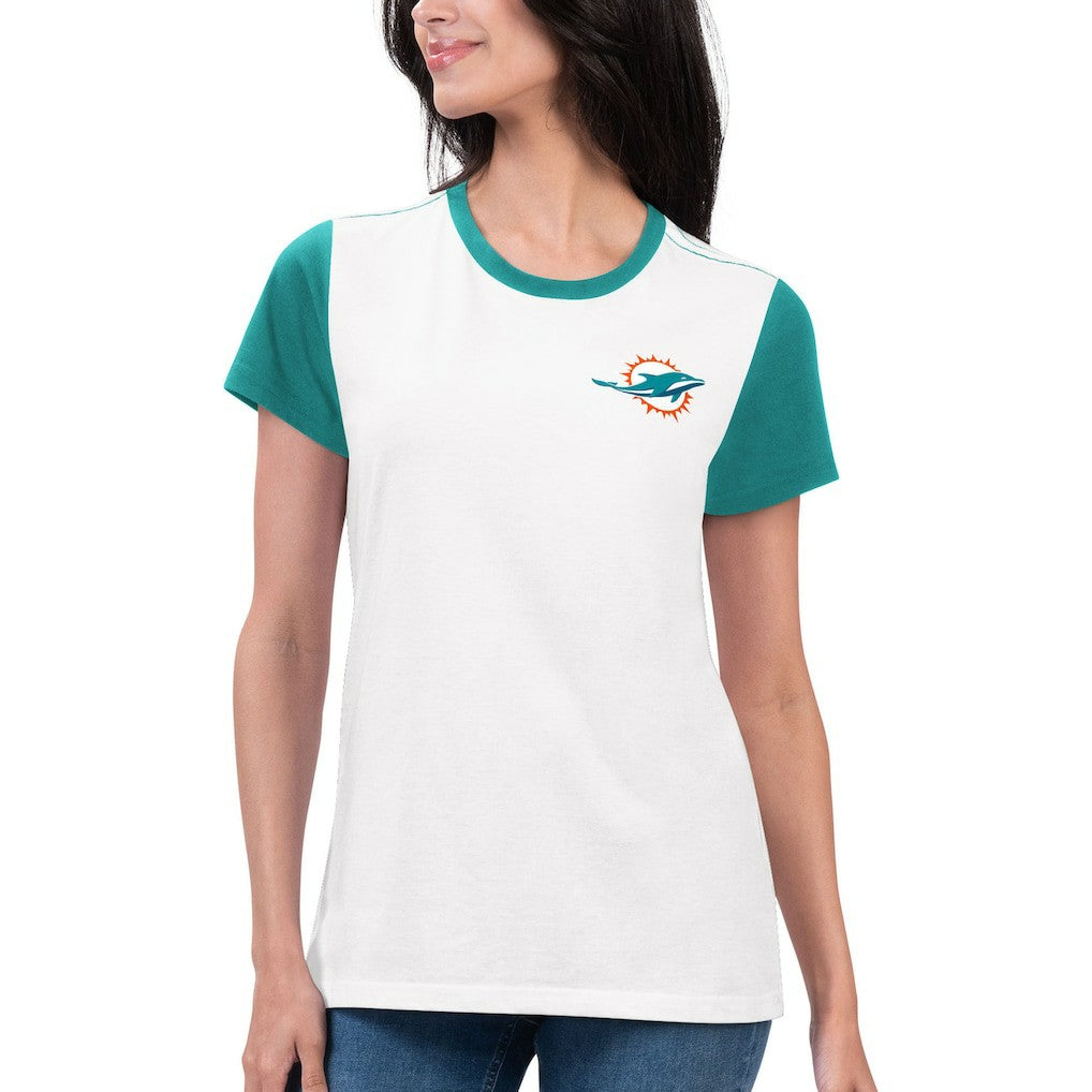 Miami Dolphins  G-III 4Her by Carl Banks Women's Fashion Illustration T-Shirt
