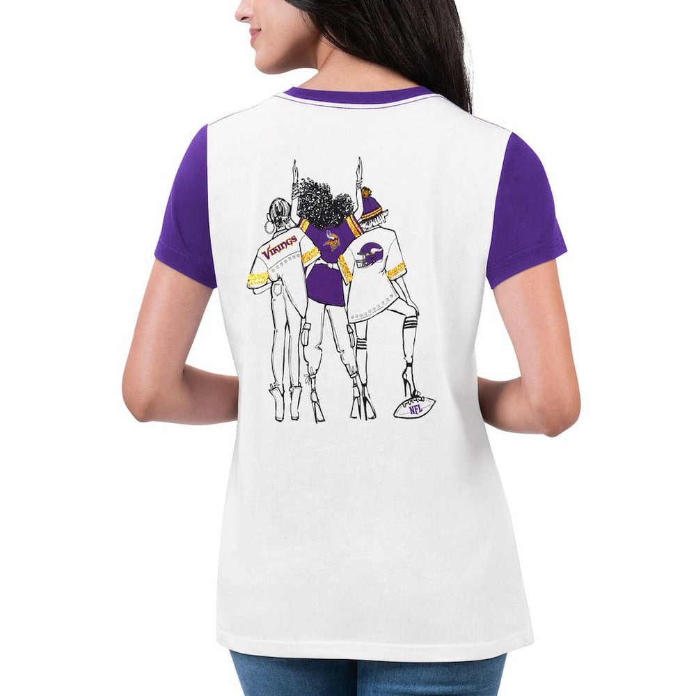 Minnesota Vikings  G-III 4Her by Carl Banks Women's Fashion Illustration T-Shirt