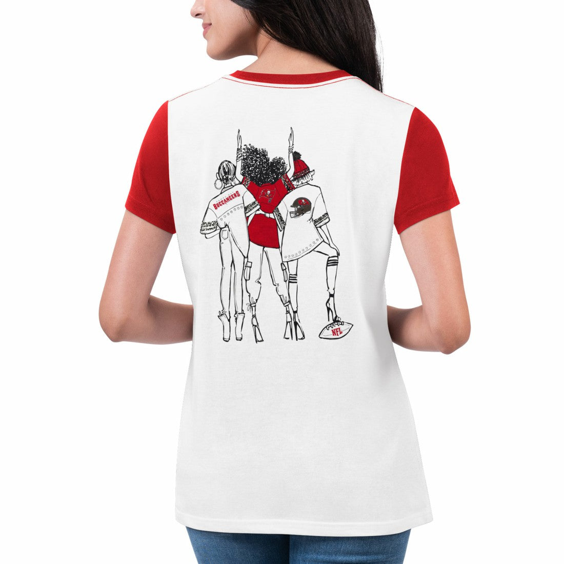 Tampa Bay Buccaneers  G-III 4Her by Carl Banks Women's Fashion Illustration T-Shirt
