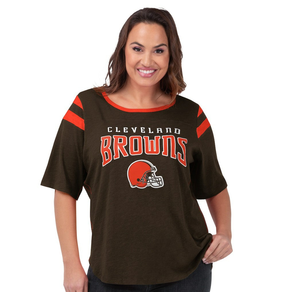 Cleveland Browns  G-III 4Her by Carl Banks Women's Plus Size Linebacker T-Shirt