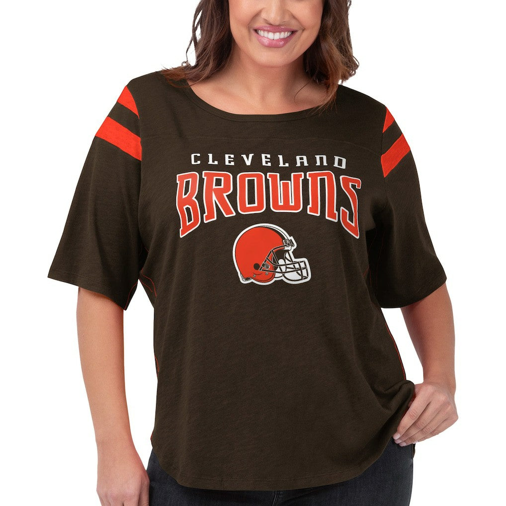 Cleveland Browns  G-III 4Her by Carl Banks Women's Plus Size Linebacker T-Shirt