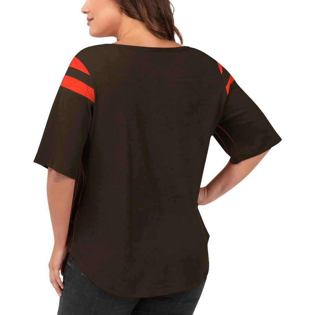 Cleveland Browns  G-III 4Her by Carl Banks Women's Plus Size Linebacker T-Shirt